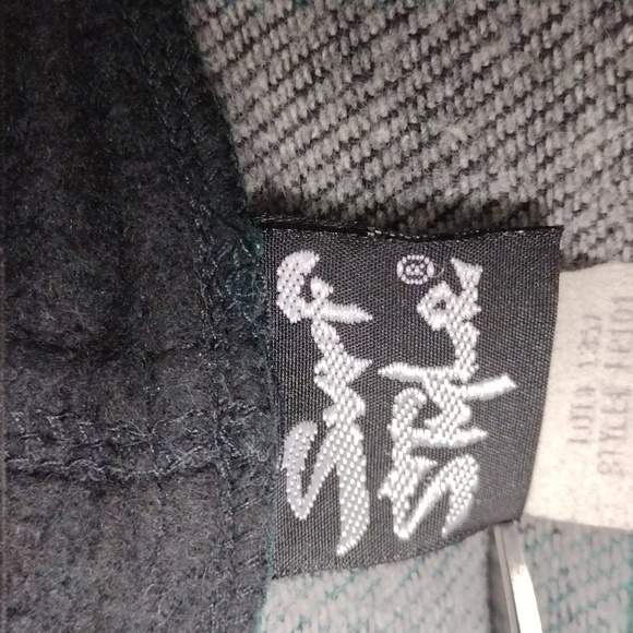 Surf Style Interplanetary Body Gear Green Windowpane Plaid Hooded Snap Up Vest - Picture 6 of 13